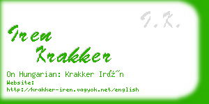 iren krakker business card